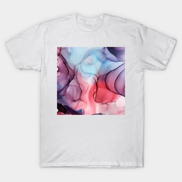 Flame Fired Alcohol Ink Painting T-Shirt by Elizabeth Karlson Art